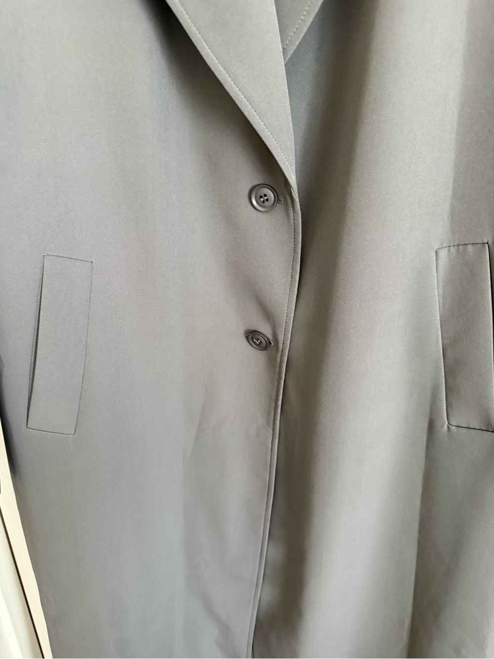 Fashion Nova Gray Single-Button Long duster Coat - Picture 4 of 6